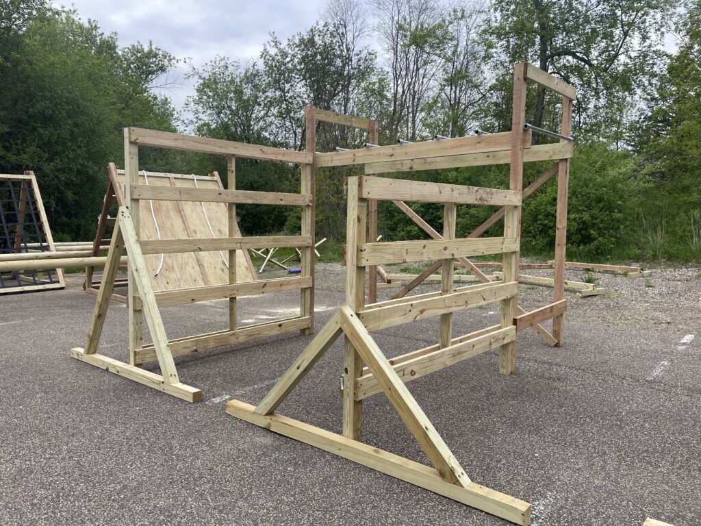 Portable JROTC, Police, & Fire Training Obstacle Course - Low Crawl, Monkey Bars, Triceps Traverse, Balance Beam, Traverse Wall, Confidence Climb, A-Frame Cargo, Rope Wall, 6' and 4' Walls