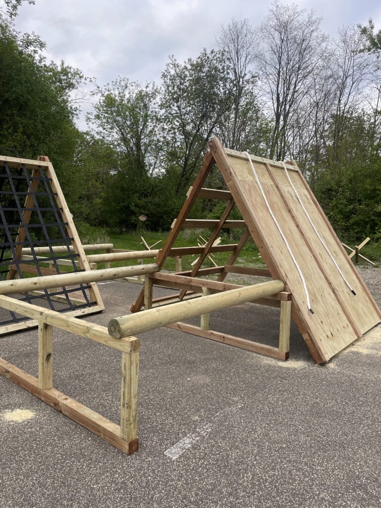 Portable JROTC, Police, & Fire Training Obstacle Course - Low Crawl, Monkey Bars, Triceps Traverse, Balance Beam, Traverse Wall, Confidence Climb, A-Frame Cargo, Rope Wall, 6' and 4' Walls